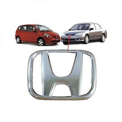 Emblema da grade do radiador civic e fit honda de 2004 a 2006