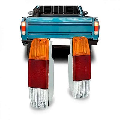 Lanterna pampa ford de 1989 a 1993 traseira lado esquerdo tricolor em acrílico