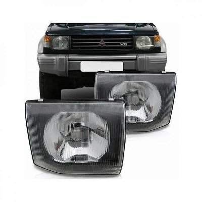 Farol pajero mitsubishi de 1992 a 1997 lado direito raiado