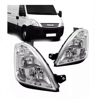 Farol daily iveco de 2008 a 2020 lado direito elétrico com motor com auxiliar