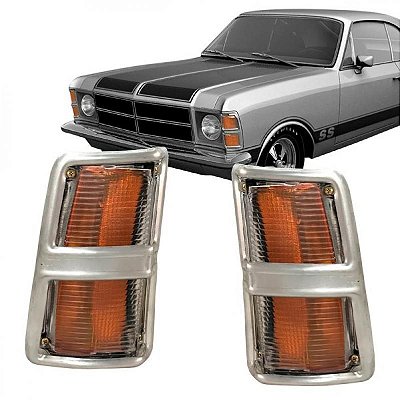 Lanterna opala chevrolet de 1975 a 1979 dianteira lado direito âmbar
