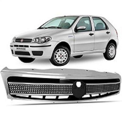 Grade do radiador palio fiat de 2004 a 2011 cromada tipo zoiao sem emblema