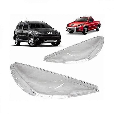 Lente do farol 207 peugeot de 2009 a 2015 lado esquerdo