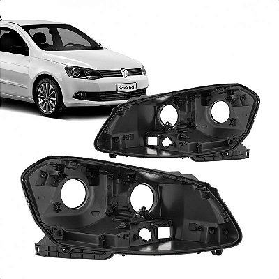Carcaça de farol gol volkswagen de 2013 a 2016 lado esquerdo duplo arteb geração 6