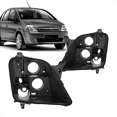 Carcaça de farol meriva chevrolet de 2002 a 2012 lado direito