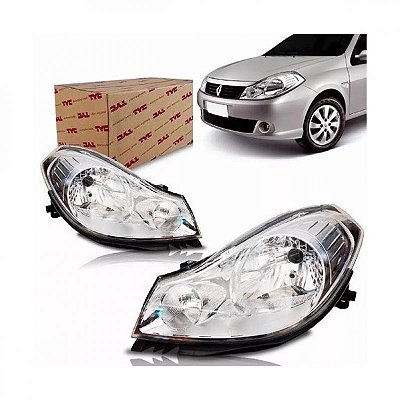 Farol symbol renault de 2009 a 2013 lado direito elétrico sem motor