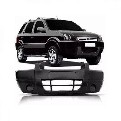 Para choque ecosport ford de 2003 a 2007 dianteiro preto sem furo