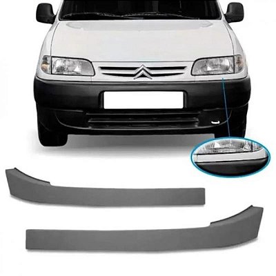 Friso de farol berlingo citroën de 1998 a 2009 e partner peugeot de 2004 a 2010 lado esquerdo com acabamento em primer