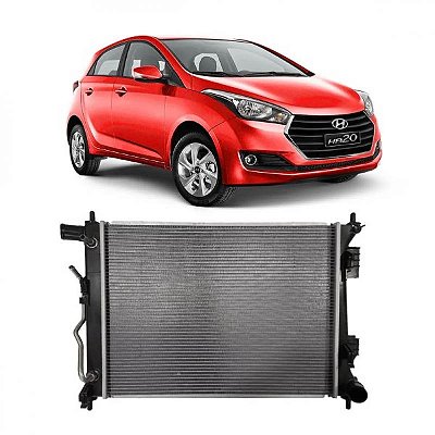 Radiador hb20 hb20s hyundai de 2012 a 2019 com ar e câmbio automático