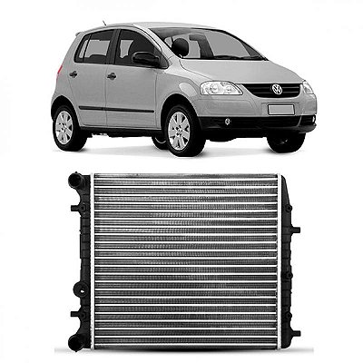 Radiador fox volkswagen de 2004 a 2009 e polo volkswagen de 2003 a 2006 para câmbio manual sem ar condicionado e fox com motor 1.0 ou 1.6