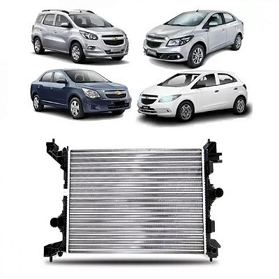 Radiador onix chevrolet de 2012 a 2016 e prisma cobalt e spin chevrolet para câmbio manual com ar condicionado
