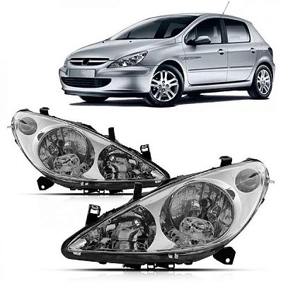 Farol 307 peugeot de 2003 a 2006 lado esquerdo sem auxiliar