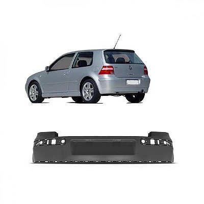 Para choque golf volkswagen de 1999 a 2006 traseiro com acabamento em primer sem spoiler sem moldura