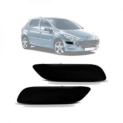 Moldura inferior lateral de para choque 307 peugeot de 2007 a 2012 dianteira lado esquerdo preta