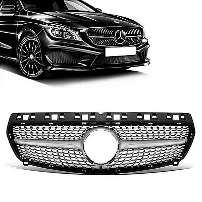 Grade do radiador a200 mercedes benz de 2013 a 2015 com moldura cromada com friso cromado