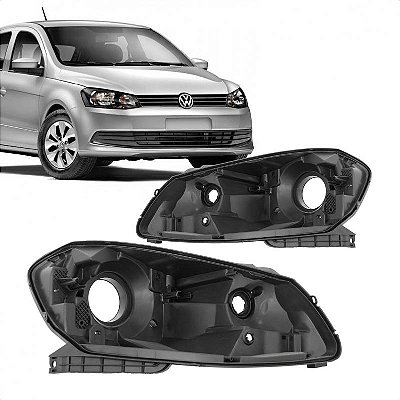 Carcaça do farol gol volkswagen de 2013 a 2016 lado esquerdo geração seis foco simples