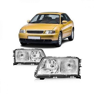 Farol a3 audi de 1996 a 2000 lado direito manual e elétrico