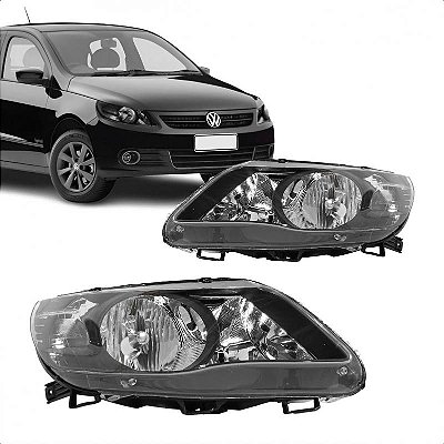 Farol gol volkswagen de 2009 a 2012 lado esquerdo fumê escuro foco duplo geração 5