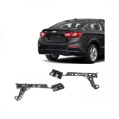 Suporte guia do para choque cruze chevrolet de 2017 a 2019 traseiro lado esquerdo sedan