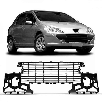 Grade do para choque 307 peugeot de 2007 a 2012 dianteira central sem encaixe para friso