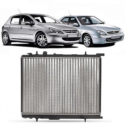 Radiador xsara citroën de 2001 a 2004 e 307 peugeot de 2002 a 2005 com ar e sem ar manual