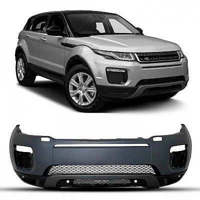 Para choque evoque land rover de 2016 a 2018 dianteiro cinza versão se com furo para sensor e com furo para esguicho