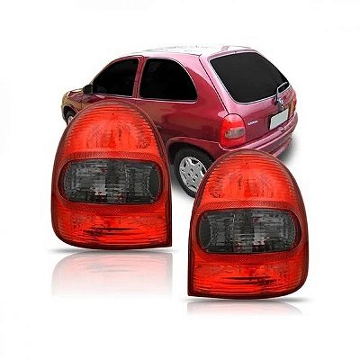 Lanterna corsa chevrolet de 2000 a 2009 traseira lado esquerdo fumê bicolor hatch duas portas tipo bolha