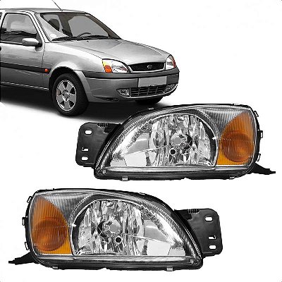 Farol fiesta ford de 2000 a 2002 e courier ford de 2000 a 2013 lado esquerdo com pisca âmbar