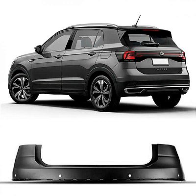 Para choque t cross volkswagen de 2019 a 2024 traseiro com furo para sensor