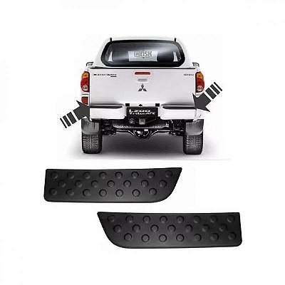 Pisante do para choque l200 triton mitsubishi de 2007 a 2016 traseiro lado esquerdo