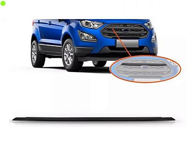 Moldura inferior para choque da grade do radiador ecosport ford de 2018 a 2021 superior preto sem pisca texturizado