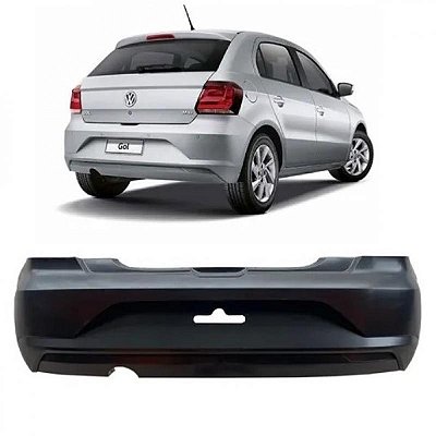 Para choque gol volkswagen de 2016 a 2023 traseiro preto sétima e oitava gerações sem refletor