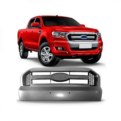 Grade do radiador ranger ford de 2016 a 2019 cinza sem nome ranger