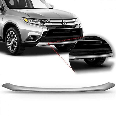 Moldura do para choque outlander mitsubishi de 2016 a 2022 dianteira inferior cinza