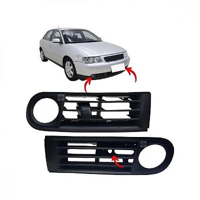 Grade para choque a3 audi de 2001 a 2006 dianteira lado direito com furo