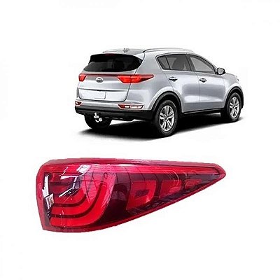 Lanterna sportage kia de 2017 a 2019 traseira lado direito de canto com LED