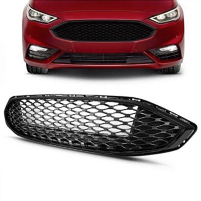 Grade do radiador fusion ford de 2017 a 2019 preto brilhante com friso tipo colmeia