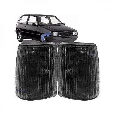 Lanterna uno fiat de 1984 a 1990 dianteira lado esquerdo fumê modelo cibie