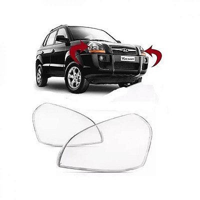 Lente de farol tucson hyundai de 2005 a 2016 lado direito