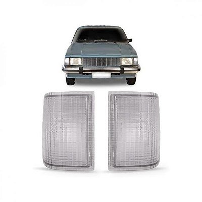 Lanterna opala chevrolet de 1980 a 1986 dianteira lado esquerdo cristal