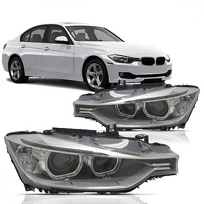 Farol série 3 bmw de 2013 a 2015 lado esquerdo elétrico com motor com LED com entrada para xenon D1S