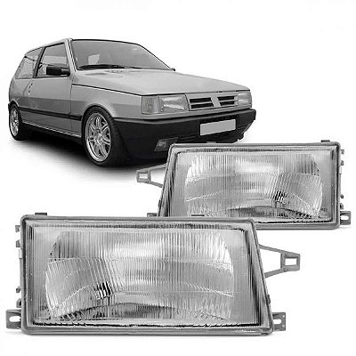 Farol uno fiat de 1991 a 2003 lado direito para versão com ar condicionado