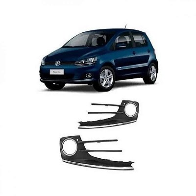 Grade do para choque fox volkswagen de 2015 a 2022 lado direito com furo e com friso cromado