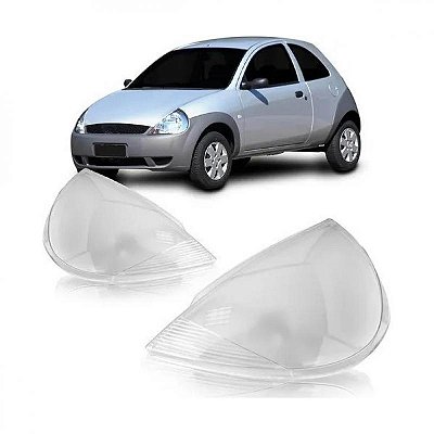 Lente de farol com pisca ka ford de 1996 a 2007 lado esquerdo cristal