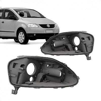 Carcaça de farol fox crossfox e spacefox volkswagen de 2004 a 2009 lado direito foco simples