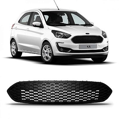 Grade do radiador ka ford de 2019 a 2022 preta colmeia sem friso