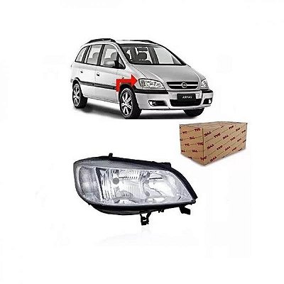 Farol zafira chevrolet de 2001 a 2012 lado esquerdo elétrico