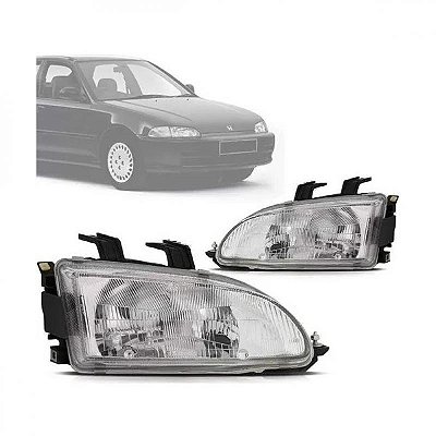 Farol civic honda de 1992 a 1995 lado direito manual para sedã