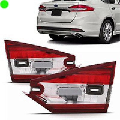 Lanterna fusion ford de 2017 a 2019 traseira do porta malas lado esquerdo sem LED sem moldura cromada
