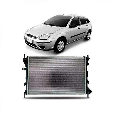 Radiador focus ford de 1998 a 2008 para câmbio manual e automático